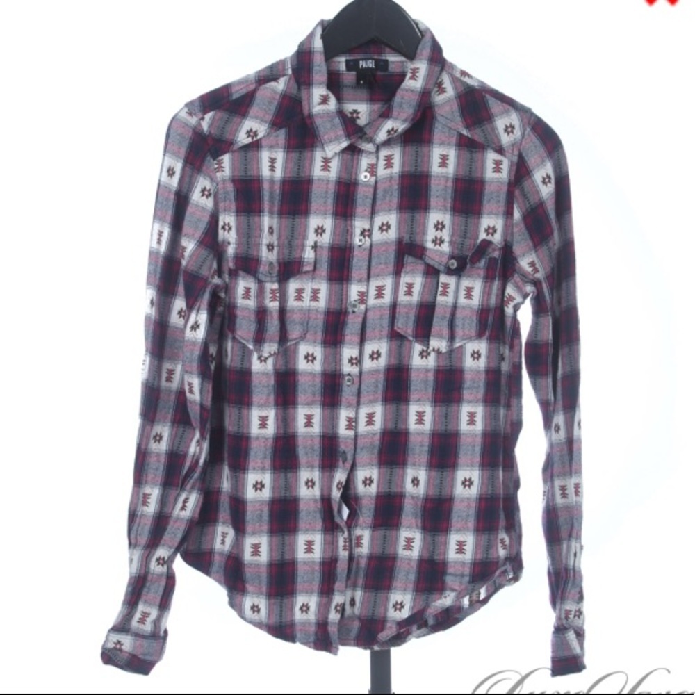 Paige denim southwestern flannel button down